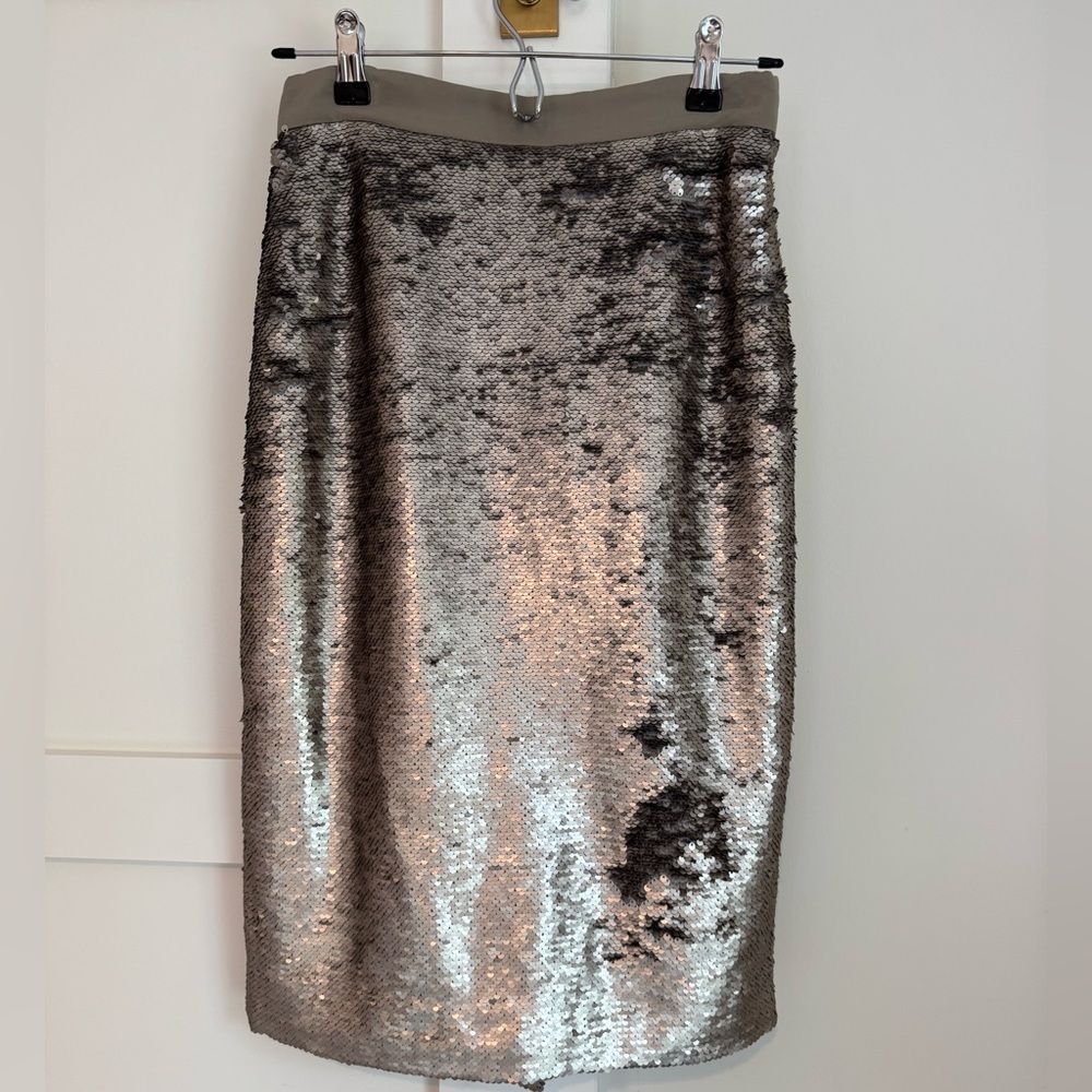 Banana Republic champagne sequin skirt